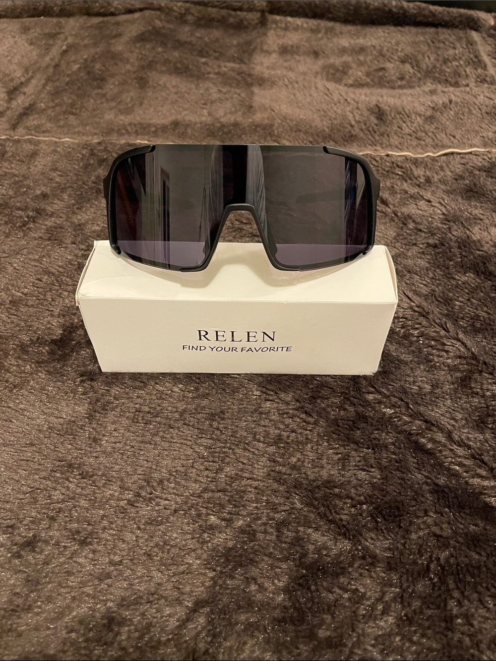 Men's Black Shield Sunglasses